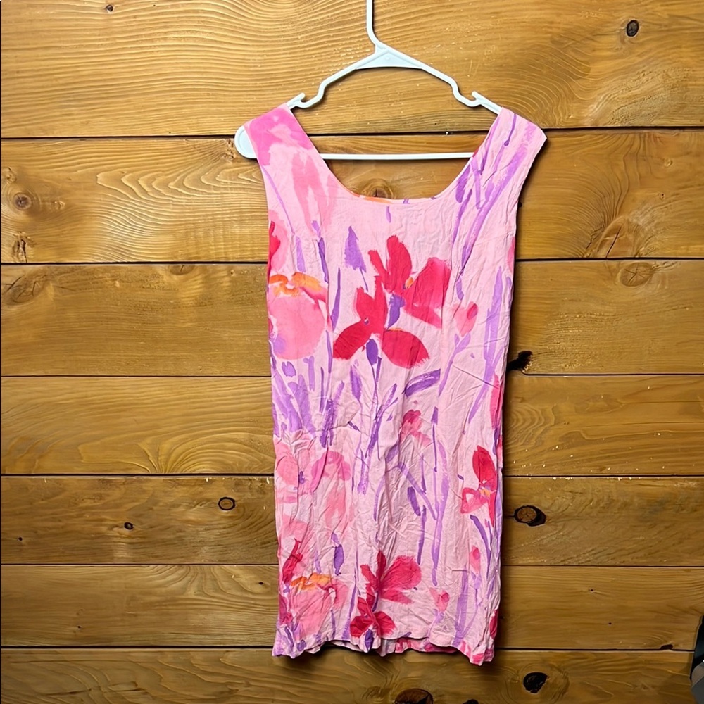 Jams World Pink and Purple Floral Mini Dress